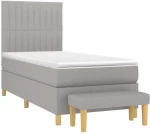 ΚΡΕΒΑΤΙ BOXSPRING ΜΕ ΣΤΡΩΜΑ ΑΝΟΙΧΤΟ ΓΚΡΙ 80X200 ΕΚ. ΥΦΑΣΜΑΤΙΝΟ 3137269