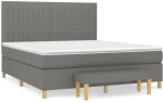 ΚΡΕΒΑΤΙ BOXSPRING ΜΕ ΣΤΡΩΜΑ ΣΚΟΥΡΟ ΓΚΡΙ 160X200 ΕΚ ΥΦΑΣΜΑΤΙΝΟ 3137326