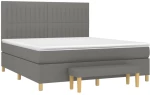 ΚΡΕΒΑΤΙ BOXSPRING ΜΕ ΣΤΡΩΜΑ ΣΚΟΥΡΟ ΓΚΡΙ 160X200 ΕΚ ΥΦΑΣΜΑΤΙΝΟ 3137326