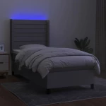 ΚΡΕΒΑΤΙ BOXSPRING ΜΕ ΣΤΡΩΜΑ & LED ΑΝ.ΓΚΡΙ 80X200 ΕΚ. ΥΦΑΣΜΑΤΙΝΟ 3138349