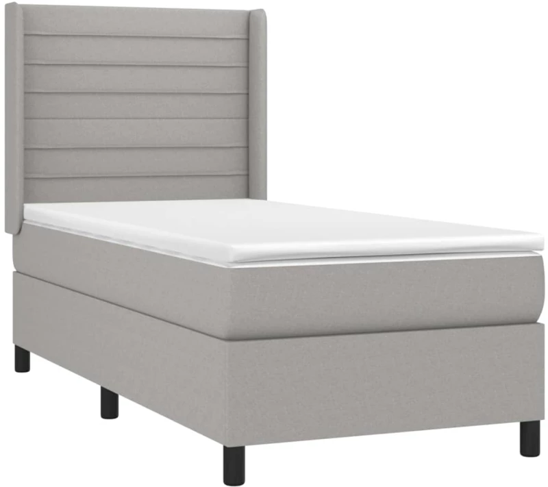 ΚΡΕΒΑΤΙ BOXSPRING ΜΕ ΣΤΡΩΜΑ & LED ΑΝ.ΓΚΡΙ 80X200 ΕΚ. ΥΦΑΣΜΑΤΙΝΟ 3138349