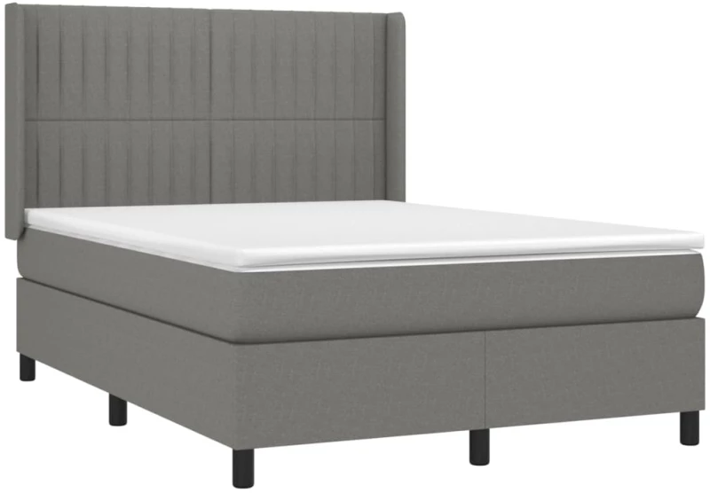 ΚΡΕΒΑΤΙ BOXSPRING ΜΕ ΣΤΡΩΜΑ & LED ΣΚ.ΓΚΡΙ 140X200 ΕΚ ΥΦΑΣΜΑΤΙΝΟ 3138478