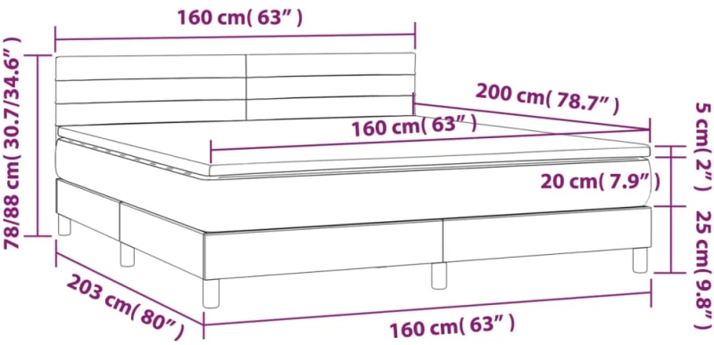 ΚΡΕΒΑΤΙ BOXSPRING ΜΕ ΣΤΡΩΜΑ ΑΝ. ΠΡΑΣΙΝΟ 160X200ΕΚ ΥΦΑΣΜΑΤΙΝΟ 3140145