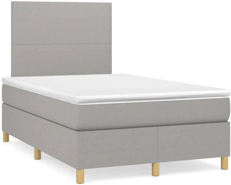 ΚΡΕΒΑΤΙ BOXSPRING ΜΕ ΣΤΡΩΜΑ ΑΝΟΙΧΤΟ ΓΚΡΙ 120X200 ΕΚ. ΥΦΑΣΜΑΤΙΝΟ 3142161