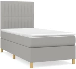 ΚΡΕΒΑΤΙ BOXSPRING ΜΕ ΣΤΡΩΜΑ ΑΝΟΙΧΤΟ ΓΚΡΙ 80X200 ΕΚ. ΥΦΑΣΜΑΤΙΝΟ 3142449