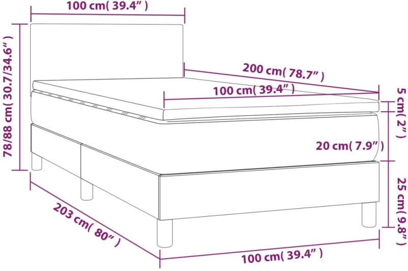 ΚΡΕΒΑΤΙ BOXSPRING ΜΕ ΣΤΡΩΜΑ ΓΚΡΙ 100X200ΕΚ. ΑΠΟ ΣΥΝΘΕΤΙΚΟ ΔΕΡΜΑ 3140991