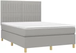 ΚΡΕΒΑΤΙ BOXSPRING ΜΕ ΣΤΡΩΜΑ & LED ΑΝ.ΓΚΡΙ 140X190ΕΚ. ΥΦΑΣΜΑΤΙΝΟ 3135589
