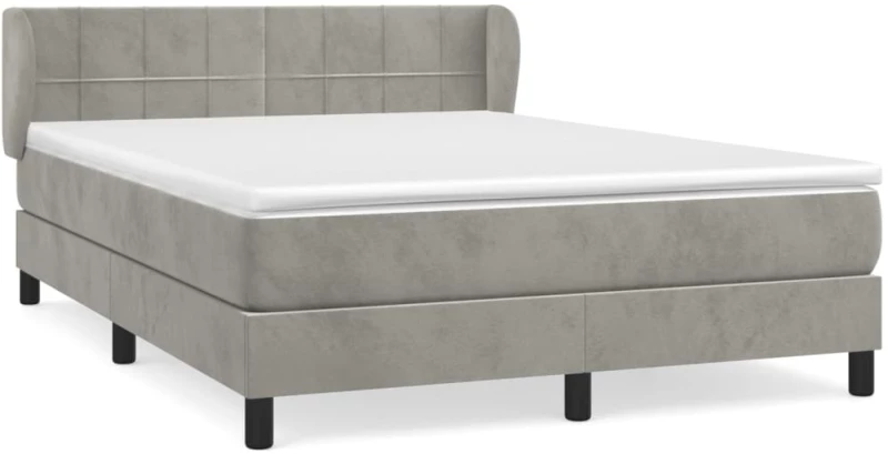 ΚΡΕΒΑΤΙ BOXSPRING ΜΕ ΣΤΡΩΜΑ ΑΝΟΙΧΤΟ ΓΚΡΙ 140X190 ΕΚ. ΒΕΛΟΥΔΙΝΟ 3127487