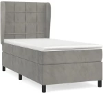 ΚΡΕΒΑΤΙ BOXSPRING ΜΕ ΣΤΡΩΜΑ ΑΝΟΙΧΤΟ ΓΚΡΙ 80X200 ΕΚ. ΒΕΛΟΥΔΙΝΟ 3129177
