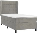 ΚΡΕΒΑΤΙ BOXSPRING ΜΕ ΣΤΡΩΜΑ ΑΝΟΙΧΤΟ ΓΚΡΙ 80X200 ΕΚ. ΒΕΛΟΥΔΙΝΟ 3129177