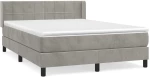 ΚΡΕΒΑΤΙ BOXSPRING ΜΕ ΣΤΡΩΜΑ ΑΝΟΙΧΤΟ ΓΚΡΙ 140X190 ΕΚ. ΒΕΛΟΥΔΙΝΟ 3130955