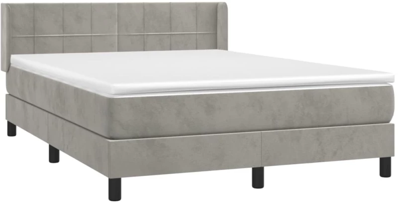 ΚΡΕΒΑΤΙ BOXSPRING ΜΕ ΣΤΡΩΜΑ ΑΝΟΙΧΤΟ ΓΚΡΙ 140X190 ΕΚ. ΒΕΛΟΥΔΙΝΟ 3130955