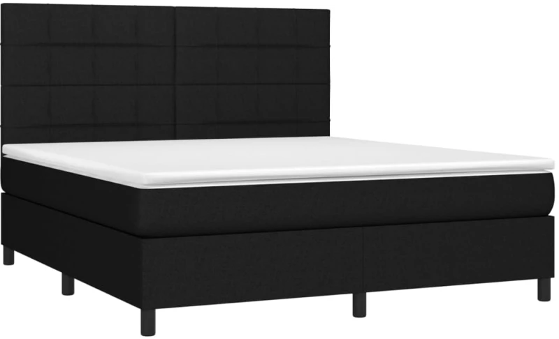 ΚΡΕΒΑΤΙ BOXSPRING ΜΕ ΣΤΡΩΜΑ & LED ΜΑΥΡΟ 160X200 ΕΚ. ΥΦΑΣΜΑΤΙΝΟ 3134887