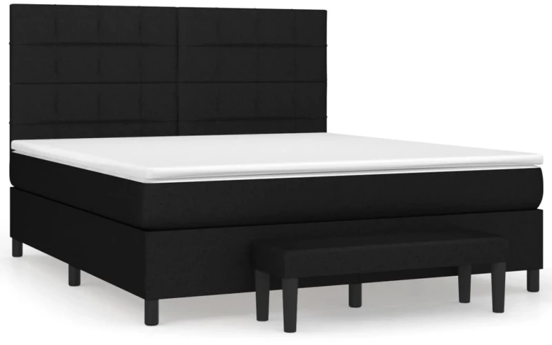 ΚΡΕΒΑΤΙ BOXSPRING ΜΕ ΣΤΡΩΜΑ ΜΑΥΡΟ 160X200 ΕΚ. ΥΦΑΣΜΑΤΙΝΟ 3136607