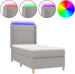 ΚΡΕΒΑΤΙ BOXSPRING ΜΕ ΣΤΡΩΜΑ & LED ΑΝ.ΓΚΡΙ 80X200 ΕΚ. ΥΦΑΣΜΑΤΙΝΟ 3138829