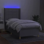 ΚΡΕΒΑΤΙ BOXSPRING ΜΕ ΣΤΡΩΜΑ & LED ΑΝ.ΓΚΡΙ 80X200 ΕΚ. ΥΦΑΣΜΑΤΙΝΟ 3138829