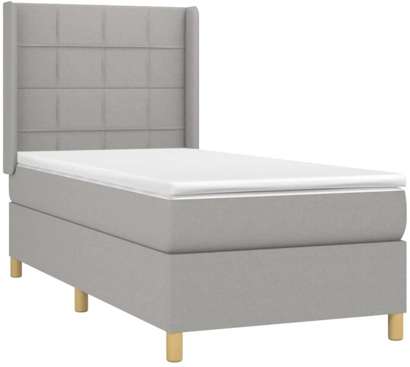 ΚΡΕΒΑΤΙ BOXSPRING ΜΕ ΣΤΡΩΜΑ & LED ΑΝ.ΓΚΡΙ 80X200 ΕΚ. ΥΦΑΣΜΑΤΙΝΟ 3138829