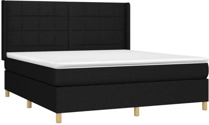 ΚΡΕΒΑΤΙ BOXSPRING ΜΕ ΣΤΡΩΜΑ & LED ΜΑΥΡΟ 160X200 ΕΚ. ΥΦΑΣΜΑΤΙΝΟ 3138887