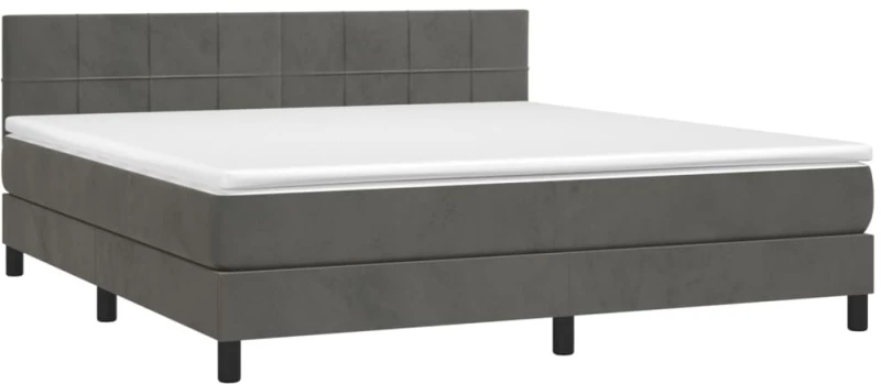 ΚΡΕΒΑΤΙ BOXSPRING ΜΕ ΣΤΡΩΜΑ ΣΚΟΥΡΟ ΓΚΡΙ 180X200 ΕΚ. ΒΕΛΟΥΔΙΝΟ 3141318