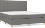 ΚΡΕΒΑΤΙ BOXSPRING ΜΕ ΣΤΡΩΜΑ ΣΚΟΥΡΟ ΓΚΡΙ 160X200 ΕΚ ΥΦΑΣΜΑΤΙΝΟ 3142346