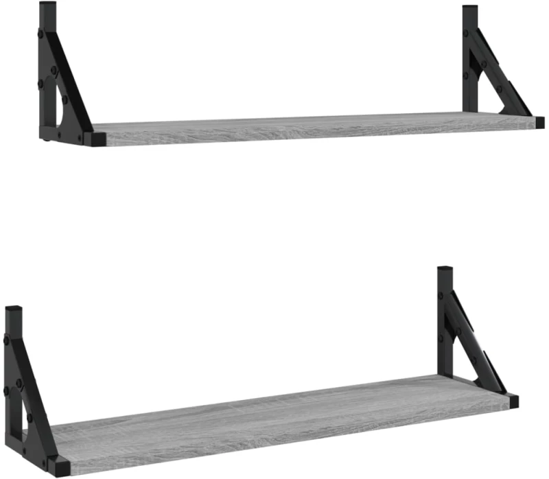 ΡΑΦΙΑ ΤΟΙΧΟΥ 2 ΤΕΜ. ΓΚΡΙ SONOMA 60 X 15 X 15,5 ΕΚ. 836326