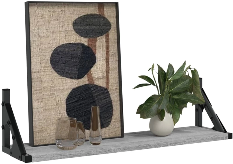 ΡΑΦΙΑ ΤΟΙΧΟΥ 2 ΤΕΜ. ΓΚΡΙ SONOMA 60 X 15 X 15,5 ΕΚ. 836326