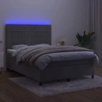 ΚΡΕΒΑΤΙ BOXSPRING ΜΕ ΣΤΡΩΜΑ&LED ΑΝ. ΓΚΡΙ 140X190 ΕΚ. ΒΕΛΟΥΔΙΝΟ 3136119