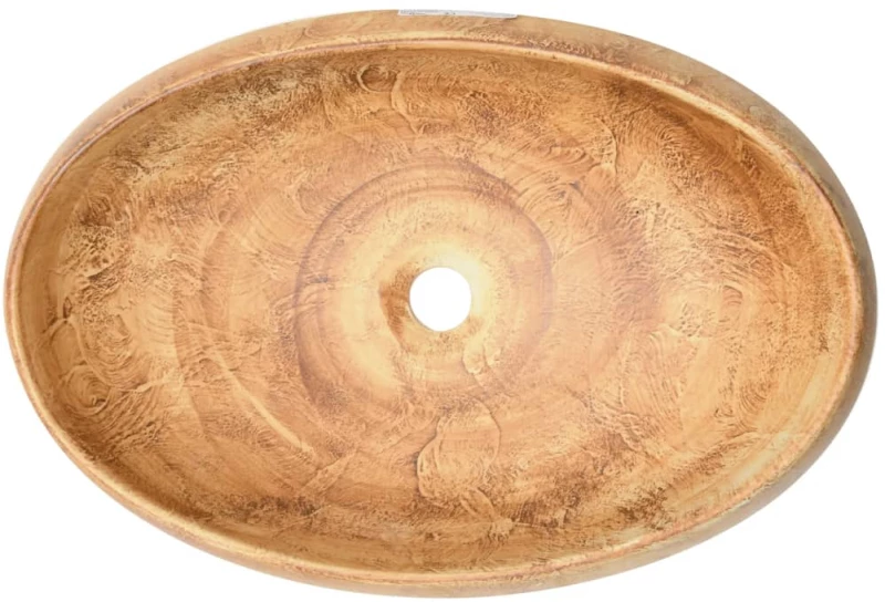 ΝΙΠΤΗΡΑΣ ΟΒΑΛ ΚΑΦΕ 59 X 40 X 15 ΕΚ. ΚΕΡΑΜΙΚΟΣ 155079