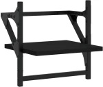 ΡΑΦΙΑ ΤΟΙΧΟΥ ΜΕ ΜΠΑΡΑ 2 ΤΕΜ. ΜΑΥΡΑ 30 X 25 X 30 ΕΚ. 836233
