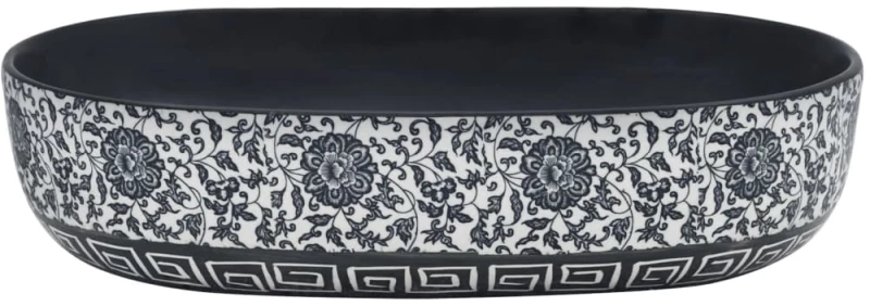 ΝΙΠΤΗΡΑΣ ΟΒΑΛ ΜΑΥΡΟΣ ΚΑΙ ΜΠΛΕ 59 X 40 X 14 ΕΚ. ΚΕΡΑΜΙΚΟΣ 155115
