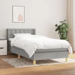 ΚΡΕΒΑΤΙ BOXSPRING ΜΕ ΣΤΡΩΜΑ ΑΝΟΙΧΤΟ ΓΚΡΙ 80X200 ΕΚ. ΥΦΑΣΜΑΤΙΝΟ 3130545