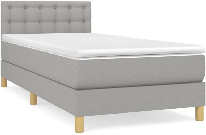 ΚΡΕΒΑΤΙ BOXSPRING ΜΕ ΣΤΡΩΜΑ ΑΝΟΙΧΤΟ ΓΚΡΙ 80X200 ΕΚ. ΥΦΑΣΜΑΤΙΝΟ 3140889