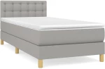 ΚΡΕΒΑΤΙ BOXSPRING ΜΕ ΣΤΡΩΜΑ ΑΝΟΙΧΤΟ ΓΚΡΙ 80X200 ΕΚ. ΥΦΑΣΜΑΤΙΝΟ 3140889