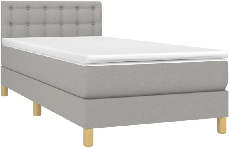 ΚΡΕΒΑΤΙ BOXSPRING ΜΕ ΣΤΡΩΜΑ ΑΝΟΙΧΤΟ ΓΚΡΙ 80X200 ΕΚ. ΥΦΑΣΜΑΤΙΝΟ 3140889