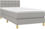 ΚΡΕΒΑΤΙ BOXSPRING ΜΕ ΣΤΡΩΜΑ ΑΝΟΙΧΤΟ ΓΚΡΙ 80X200 ΕΚ. ΥΦΑΣΜΑΤΙΝΟ 3140889
