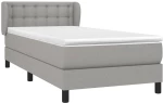 ΚΡΕΒΑΤΙ BOXSPRING ΜΕ ΣΤΡΩΜΑ ΑΝΟΙΧΤΟ ΓΚΡΙ 90X190 ΕΚ. ΥΦΑΣΜΑΤΙΝΟ 3126525