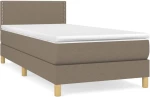 ΚΡΕΒΑΤΙ BOXSPRING ΜΕ ΣΤΡΩΜΑ TAUPE 90X200 ΕΚ. ΥΦΑΣΜΑΤΙΝΟ 3140509