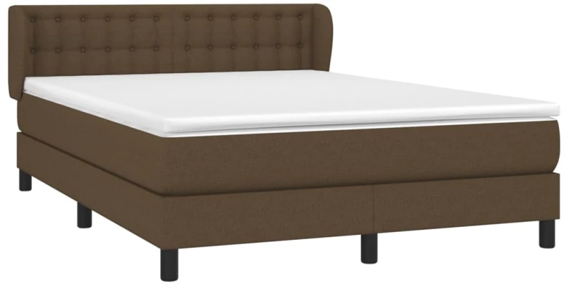 ΚΡΕΒΑΤΙ BOXSPRING ΜΕ ΣΤΡΩΜΑ ΣΚΟΥΡΟ ΚΑΦΕ 140X190 ΕΚ. ΥΦΑΣΜΑΤΙΝΟ 3126560
