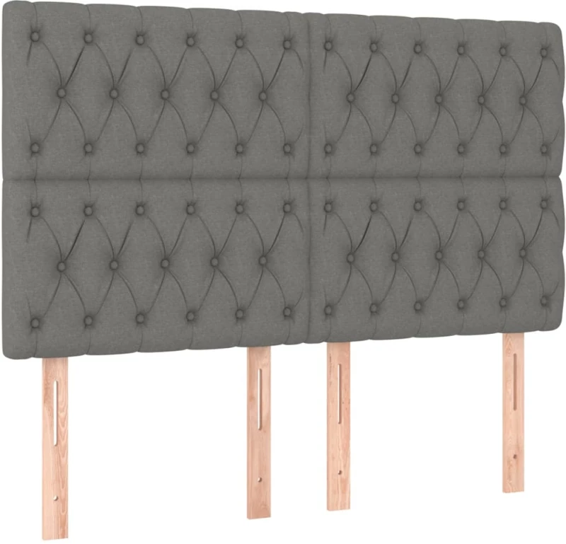 ΚΡΕΒΑΤΙ BOXSPRING ΜΕ ΣΤΡΩΜΑ ΣΚΟΥΡΟ ΓΚΡΙ 140X190 ΕΚ. ΥΦΑΣΜΑΤΙΝΟ 3128758