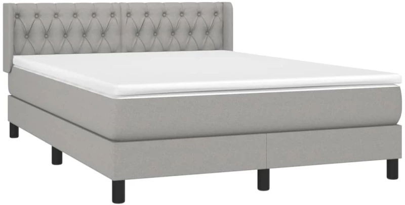 ΚΡΕΒΑΤΙ BOXSPRING ΜΕ ΣΤΡΩΜΑ ΑΝΟΙΧΤΟ ΓΚΡΙ 140X200 ΕΚ. ΥΦΑΣΜΑΤΙΝΟ 3129953