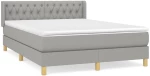 ΚΡΕΒΑΤΙ BOXSPRING ΜΕ ΣΤΡΩΜΑ ΑΝΟΙΧΤΟ ΓΚΡΙ 140X190 ΕΚ. ΥΦΑΣΜΑΤΙΝΟ 3130505