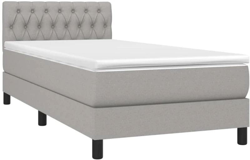 ΚΡΕΒΑΤΙ BOXSPRING ΜΕ ΣΤΡΩΜΑ & LED ΑΝ.ΓΚΡΙ 90X200 ΕΚ. ΥΦΑΣΜΑΤΙΝΟ 3133365