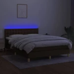 ΚΡΕΒΑΤΙ BOXSPRING ΜΕ ΣΤΡΩΜΑ & LED ΣΚ.ΚΑΦΕ 140X200 ΕΚ ΥΦΑΣΜΑΤΙΝΟ 3134040