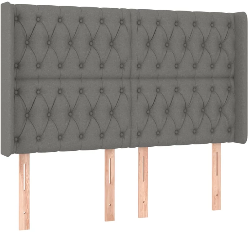 ΚΡΕΒΑΤΙ BOXSPRING ΜΕ ΣΤΡΩΜΑ & LED ΣΚ.ΓΚΡΙ 140X190ΕΚ. ΥΦΑΣΜΑΤΙΝΟ 3139110