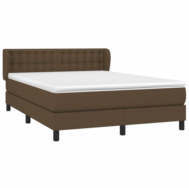 ΚΡΕΒΑΤΙ BOXSPRING ΜΕ ΣΤΡΩΜΑ ΣΚΟΥΡΟ ΚΑΦΕ 140X200 ΕΚ ΥΦΑΣΜΑΤΙΝΟ 3126568