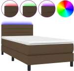 ΚΡΕΒΑΤΙ BOXSPRING ΜΕ ΣΤΡΩΜΑ & LED ΣΚ.ΚΑΦΕ 90X200 ΕΚ. ΥΦΑΣΜΑΤΙΝΟ 3133208