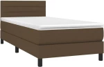 ΚΡΕΒΑΤΙ BOXSPRING ΜΕ ΣΤΡΩΜΑ & LED ΣΚ.ΚΑΦΕ 90X200 ΕΚ. ΥΦΑΣΜΑΤΙΝΟ 3133208