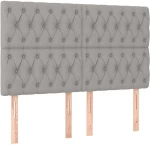 ΚΡΕΒΑΤΙ BOXSPRING ΜΕ ΣΤΡΩΜΑ ΑΝΟΙΧΤΟ ΓΚΡΙ 140X200 ΕΚ. ΥΦΑΣΜΑΤΙΝΟ 3137397