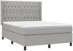ΚΡΕΒΑΤΙ BOXSPRING ΜΕ ΣΤΡΩΜΑ & LED ΑΝ.ΓΚΡΙ 140X200ΕΚ. ΥΦΑΣΜΑΤΙΝΟ 3138557