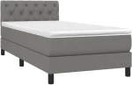 ΚΡΕΒΑΤΙ BOXSPRING ΜΕ ΣΤΡΩΜΑ ΣΚΟΥΡΟ ΓΚΡΙ 80X200 ΕΚ. ΥΦΑΣΜΑΤΙΝΟ 3140250